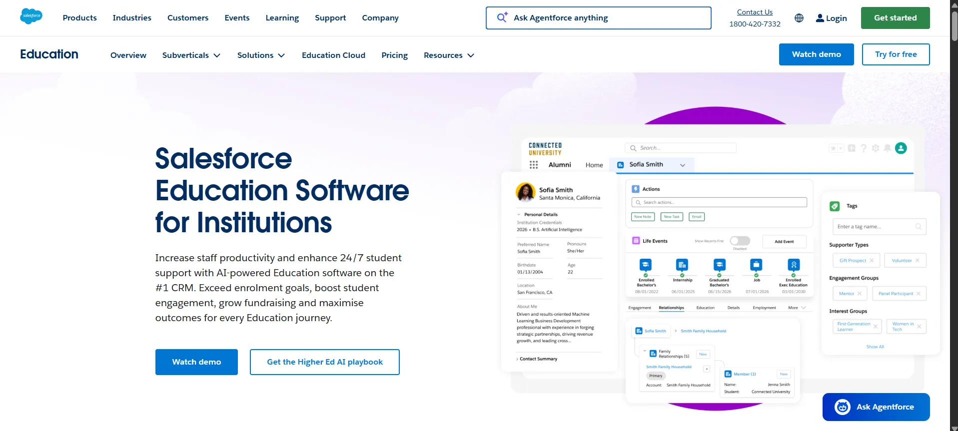Salesforce Education Cloud Screenshot